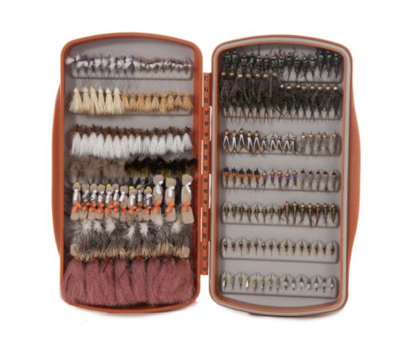 Tacky Pescador Fly Box Burnt Orange Trout Flies Tacky Pescador Fly Box Burnt Orange Trout Flies